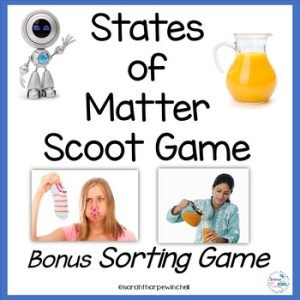 States of Matter 2nd Grade Sort and Game Solid Liquid Gas Worksheets Science