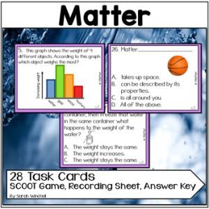States of Matter Game Interactive Scoot Game 5th Grade Science Review Game