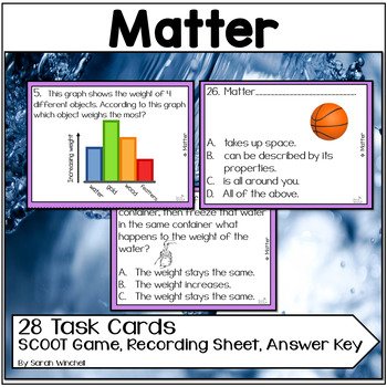 States of Matter Game Interactive Scoot Game 5th Grade Science Review Game