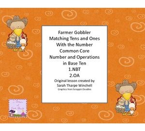Place Value Farm Theme Fall Math Activity Counting by Tens and Ones 1st Grade