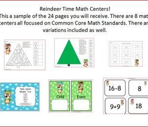 Christmas Math Games and Centers for 1st and 2nd Graders