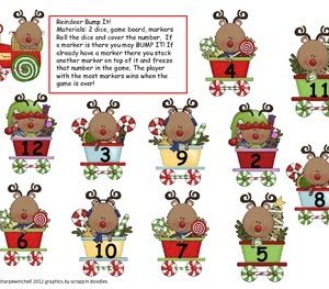 Christmas Activities Math Reindeer Bump It Math Center 1st Grade Kindergarten